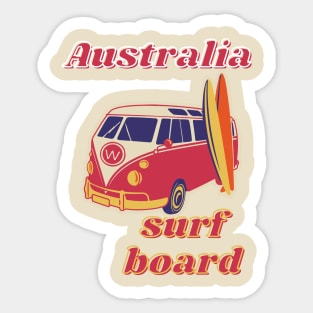 Australia surf board Sticker